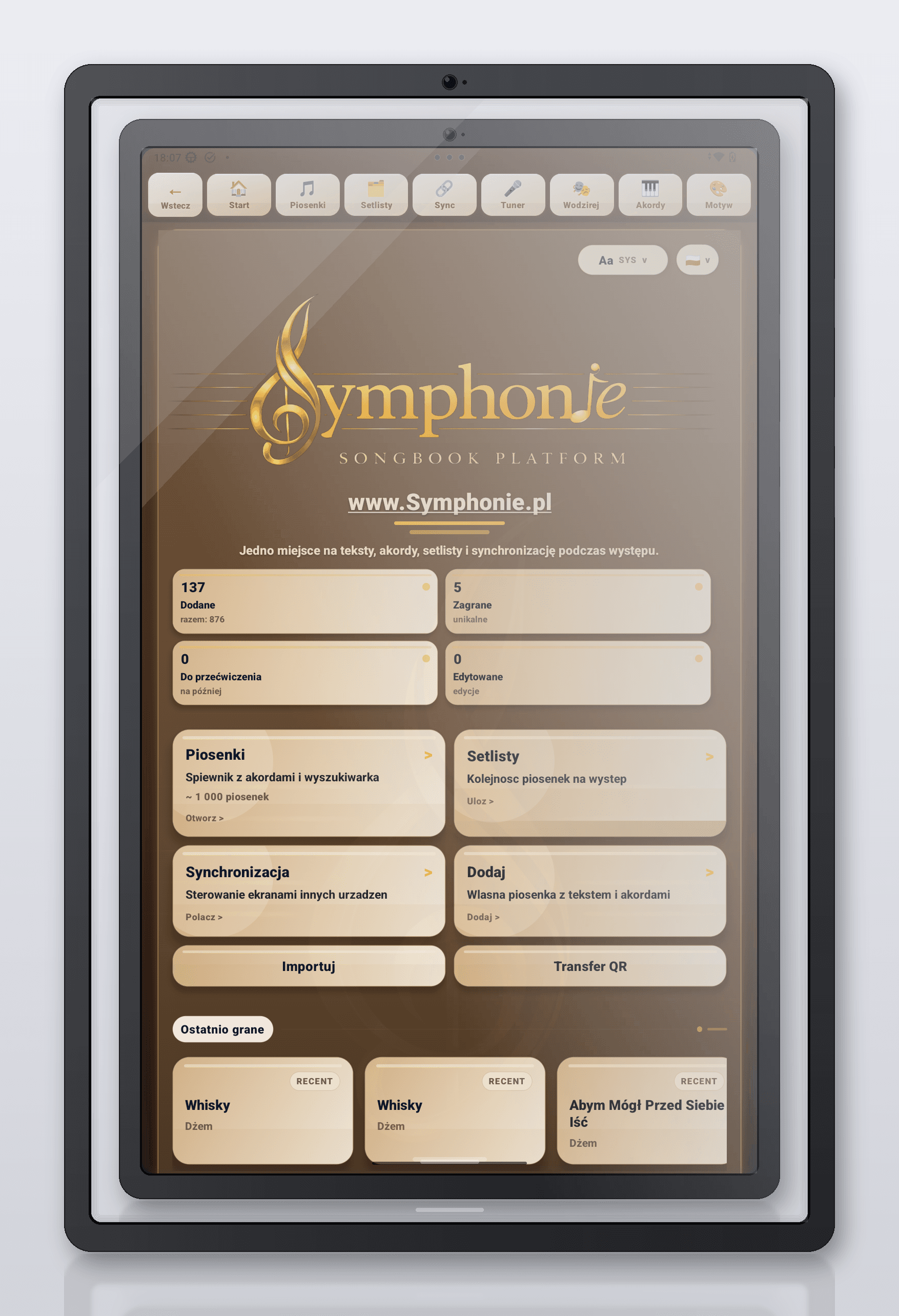 Symphonie start w jasnym motywie