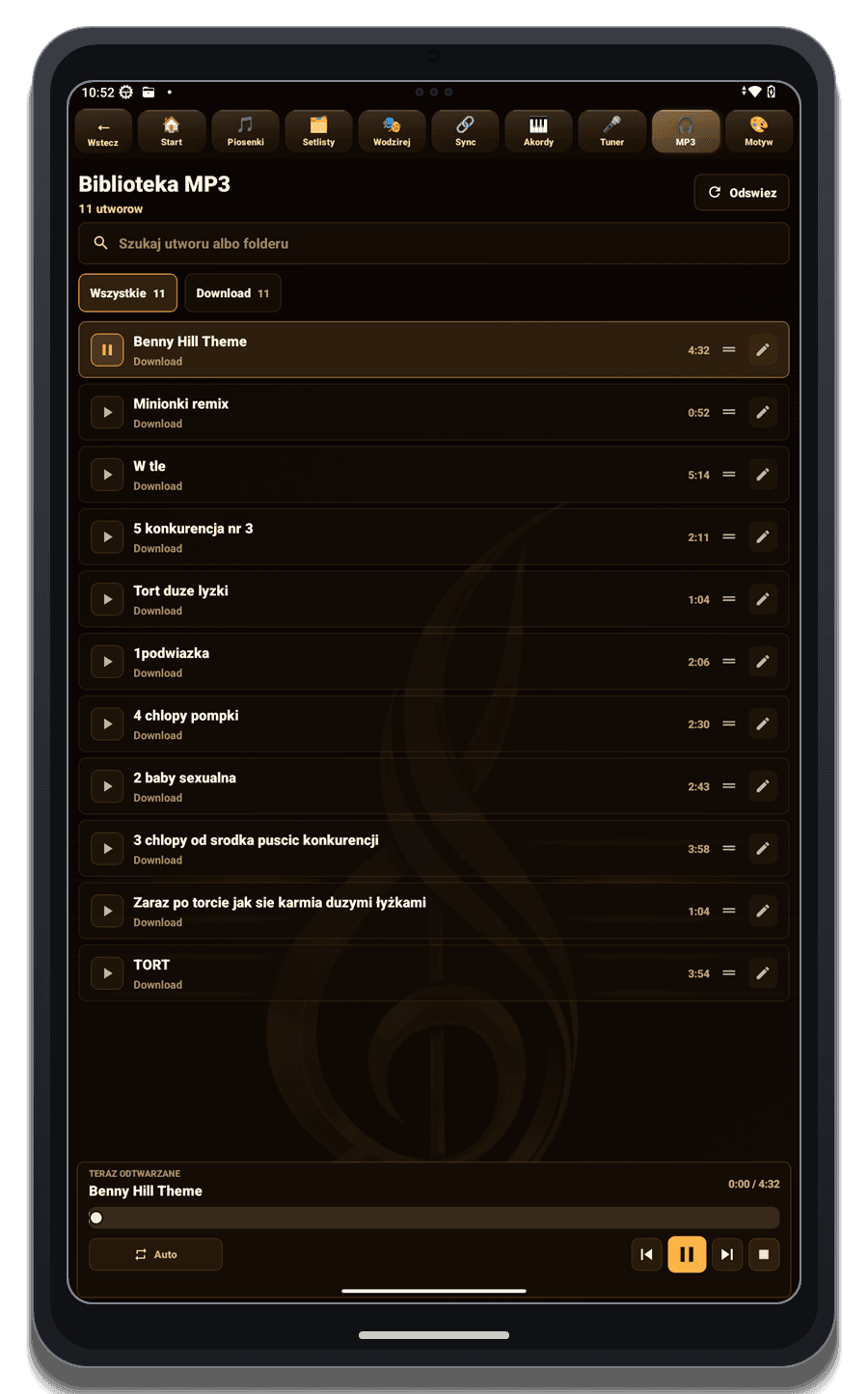 MP3 - аудіобібліотека і підклади 1